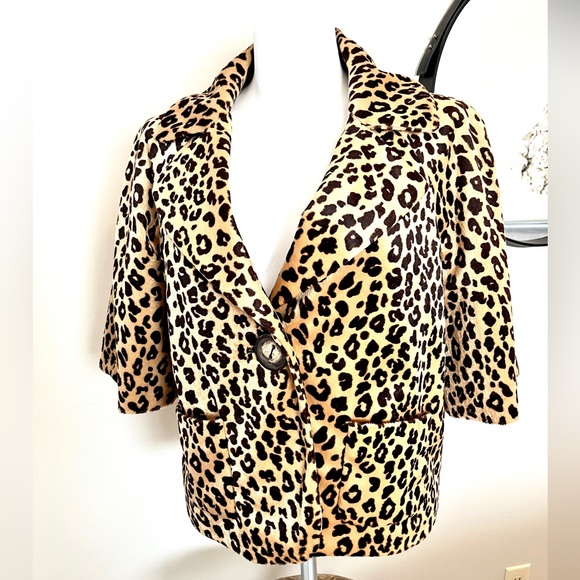 Apt. 9 Faux Fur Animal Print Retro Jacket - Picture 6 of 10